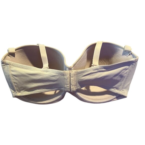 Le Mystere 9755 Dream Shameless Strapless Bra 38F Beige  Adjustable Straps - Picture 5 of 7